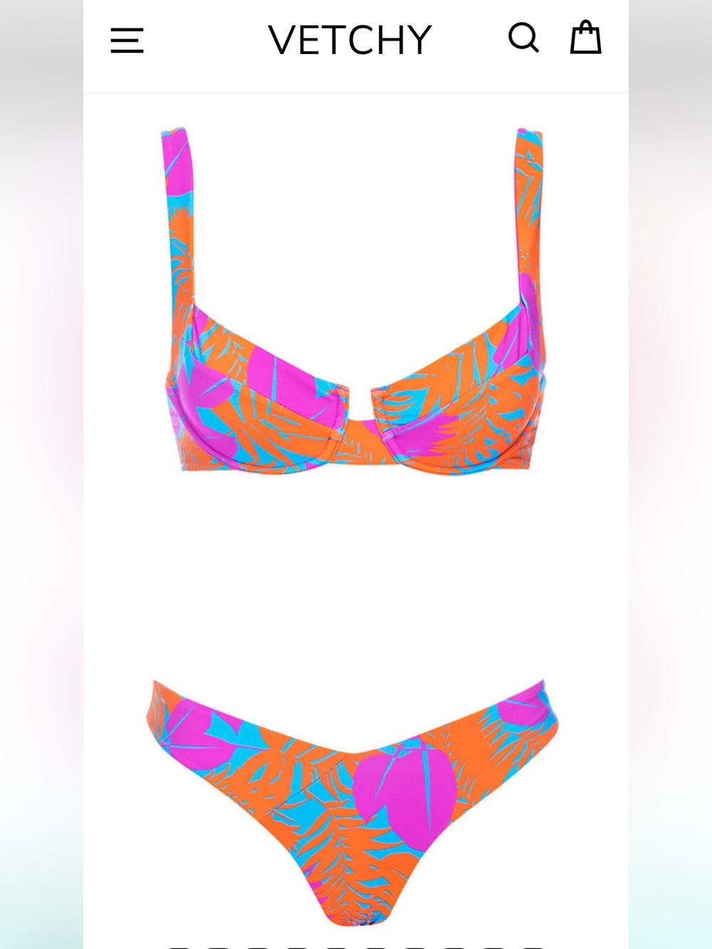Women's Vetchy Laguna Tropical Set in Size M